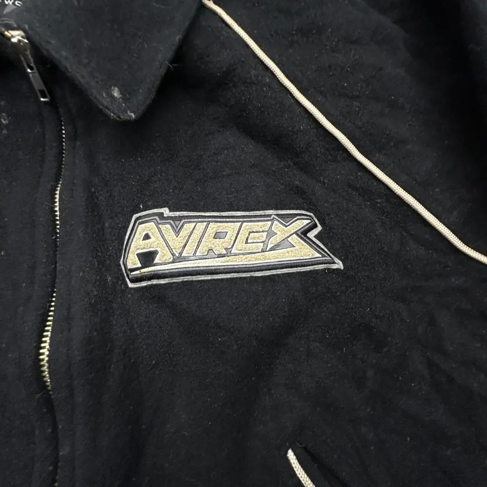 Vintage Avirex Heroes and Legends Wool Varsity Jacket Mens Large RIPPED LINING